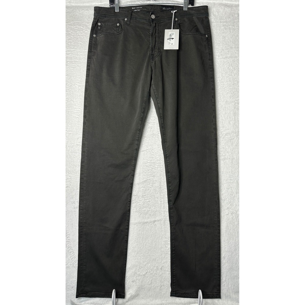AG Jeans Tellis Modern Slim Mens 35x34 Sulfur Dark Ash Italian Stretch Sateen